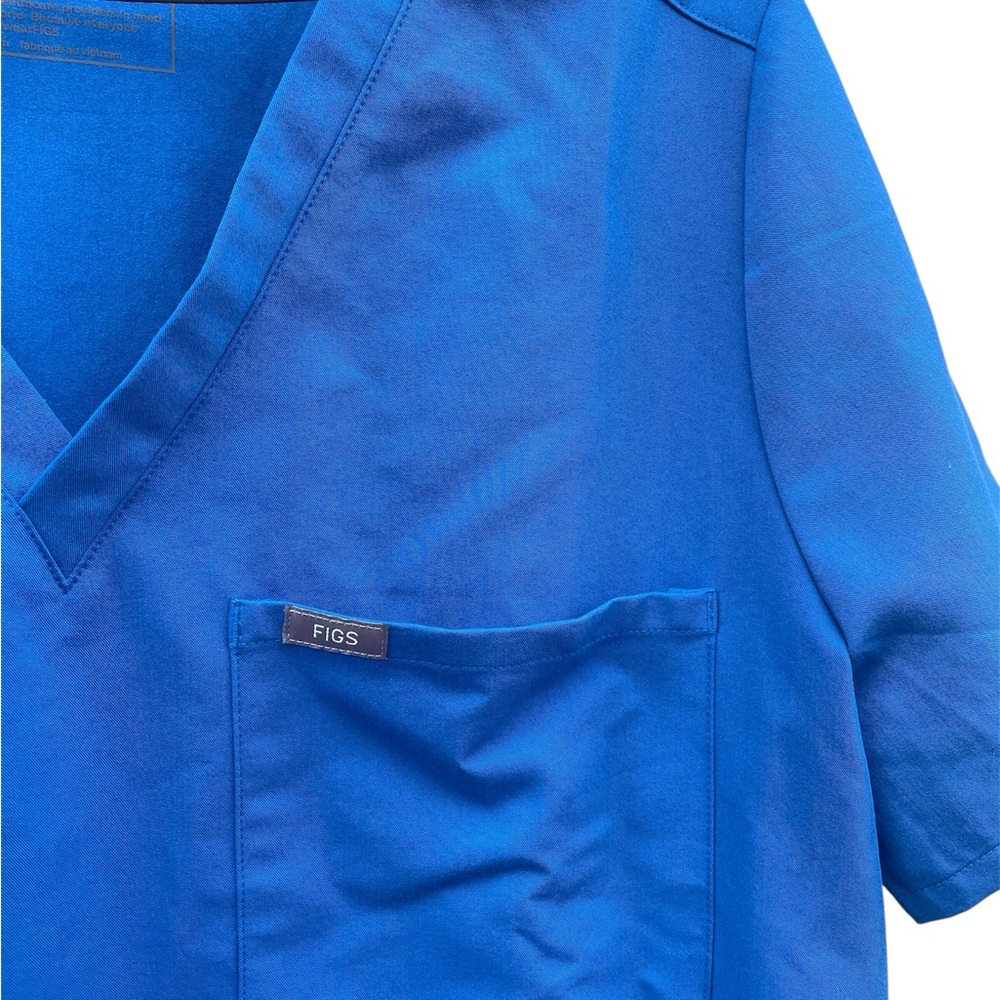 FIGS Catarina Royal Blue One Pocket Scrub Top - Picture 6 of 8